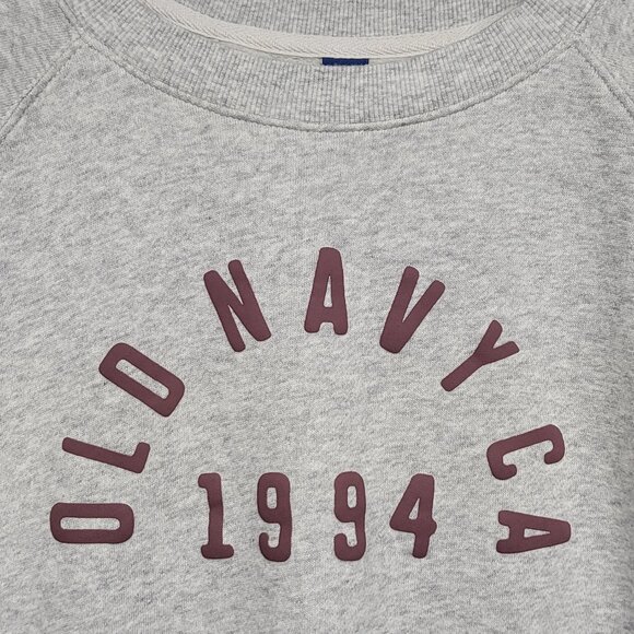 Old Navy Sweatshirt Womens XXL Crop Graphic CA 1994 Pullover Fleece Long Sleeve - Picture 2 of 12